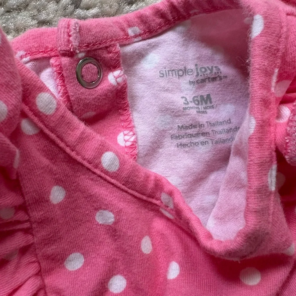 Pink Polka Dot Kids Dress with Ruffles